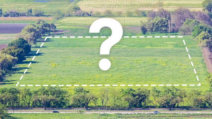 Widok na rozległą łąkę, na której widać zarysy działki z pytajnikiem w centrum. Teren otoczony zielenią i drzewami, idealny dla inwestycji, takich jak myjnie bezdotykowe.